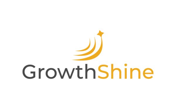 Growth shine business name logo